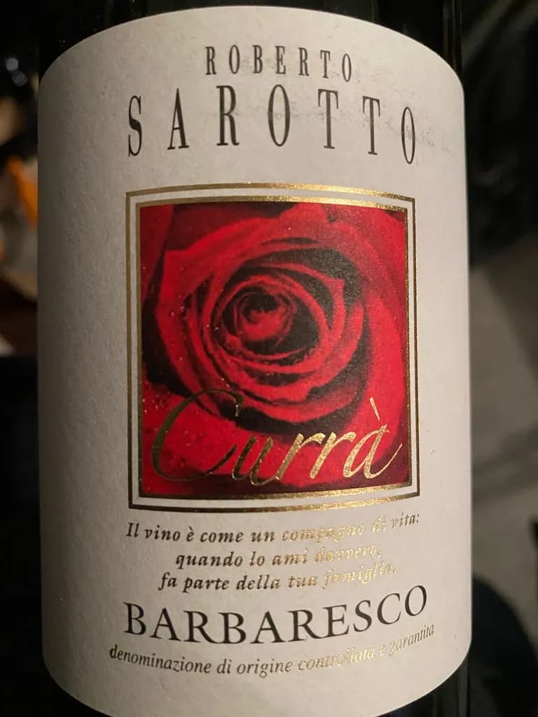 Roberto Sarotto Barbaresco Currà 2016