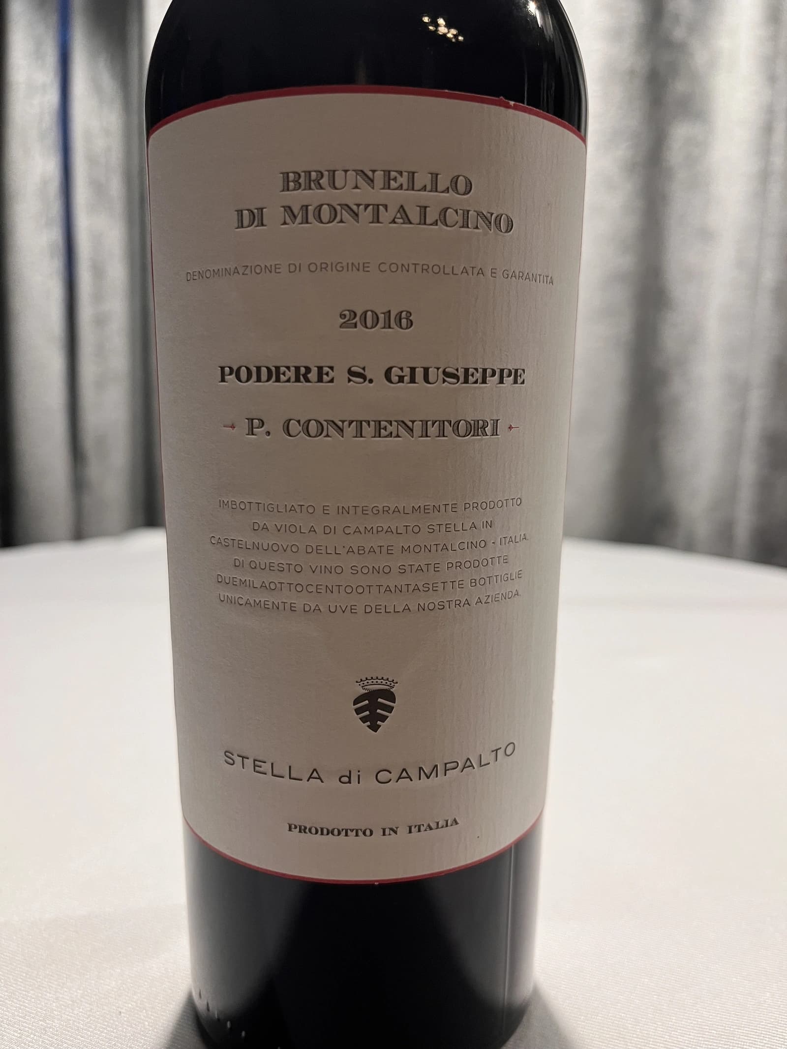 Stella di Campalto Brunello di Montalcino Piccoli Contenitori 2016