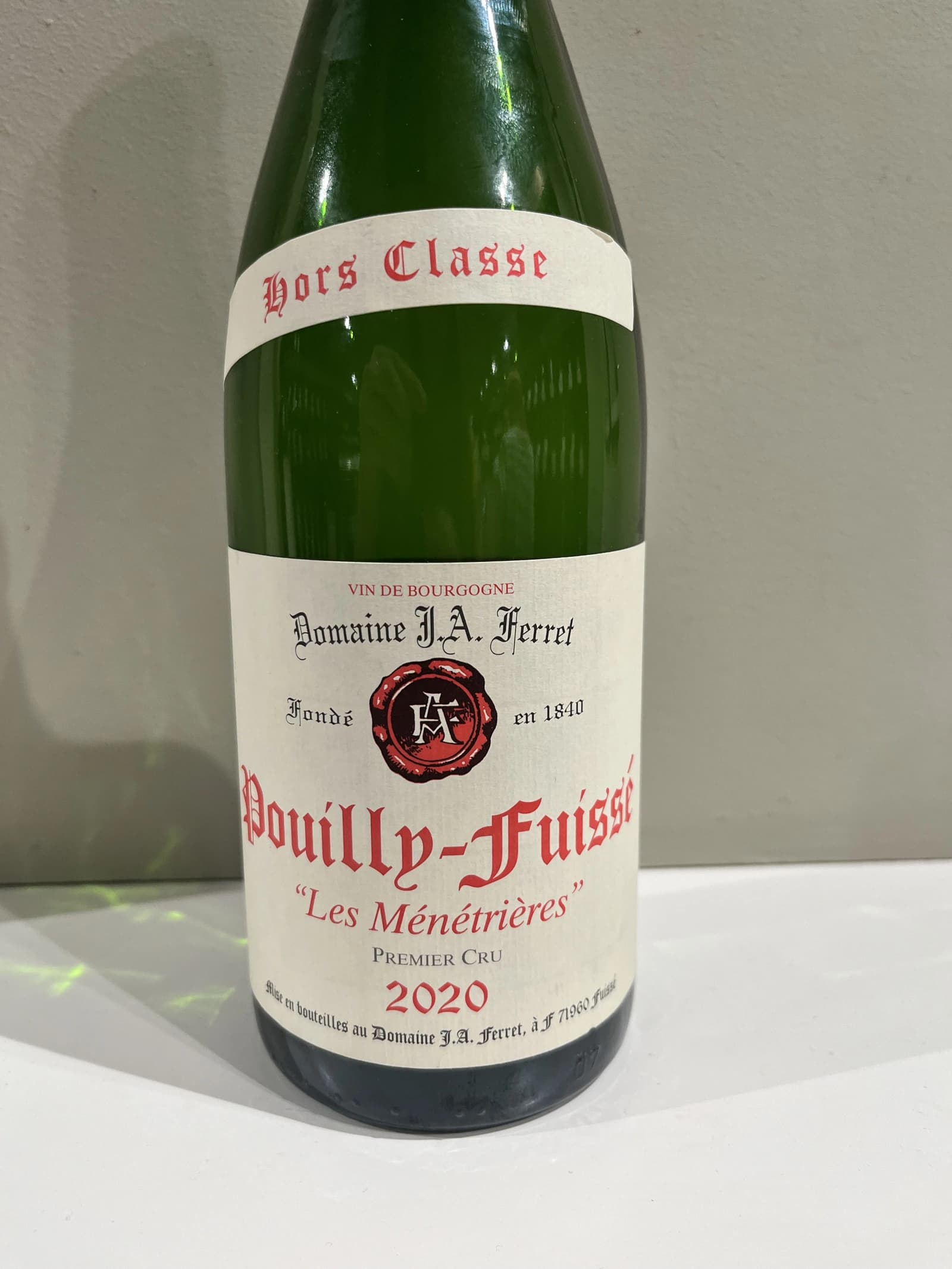 Domaine J.A. Ferret Pouilly-Fuissé Les Menétrieres Cuvée Hors-Classe 2020